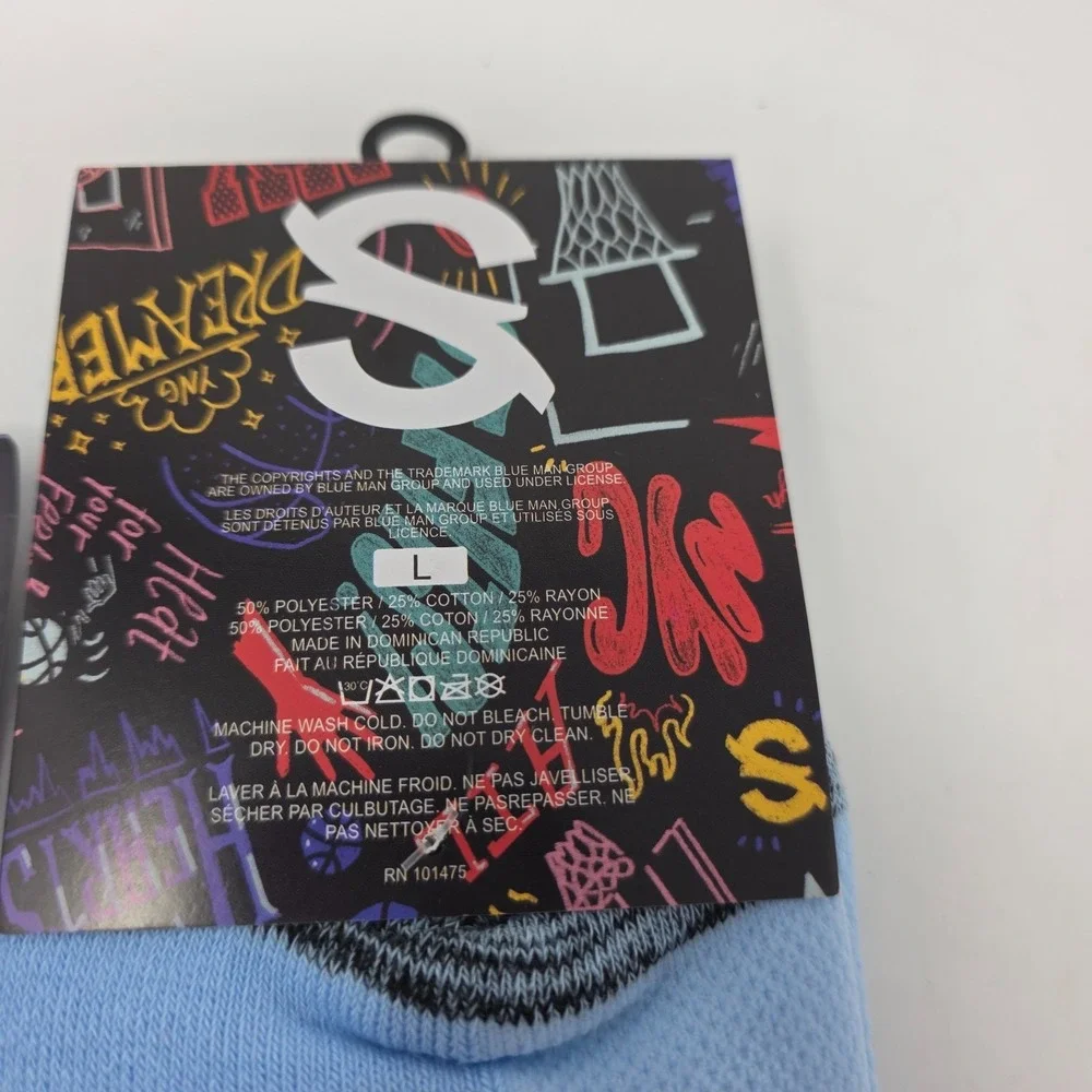 Strideline Overtime Elite Jelly Fam Blue Basketball Socks Lot 2 Crew Mid Size L